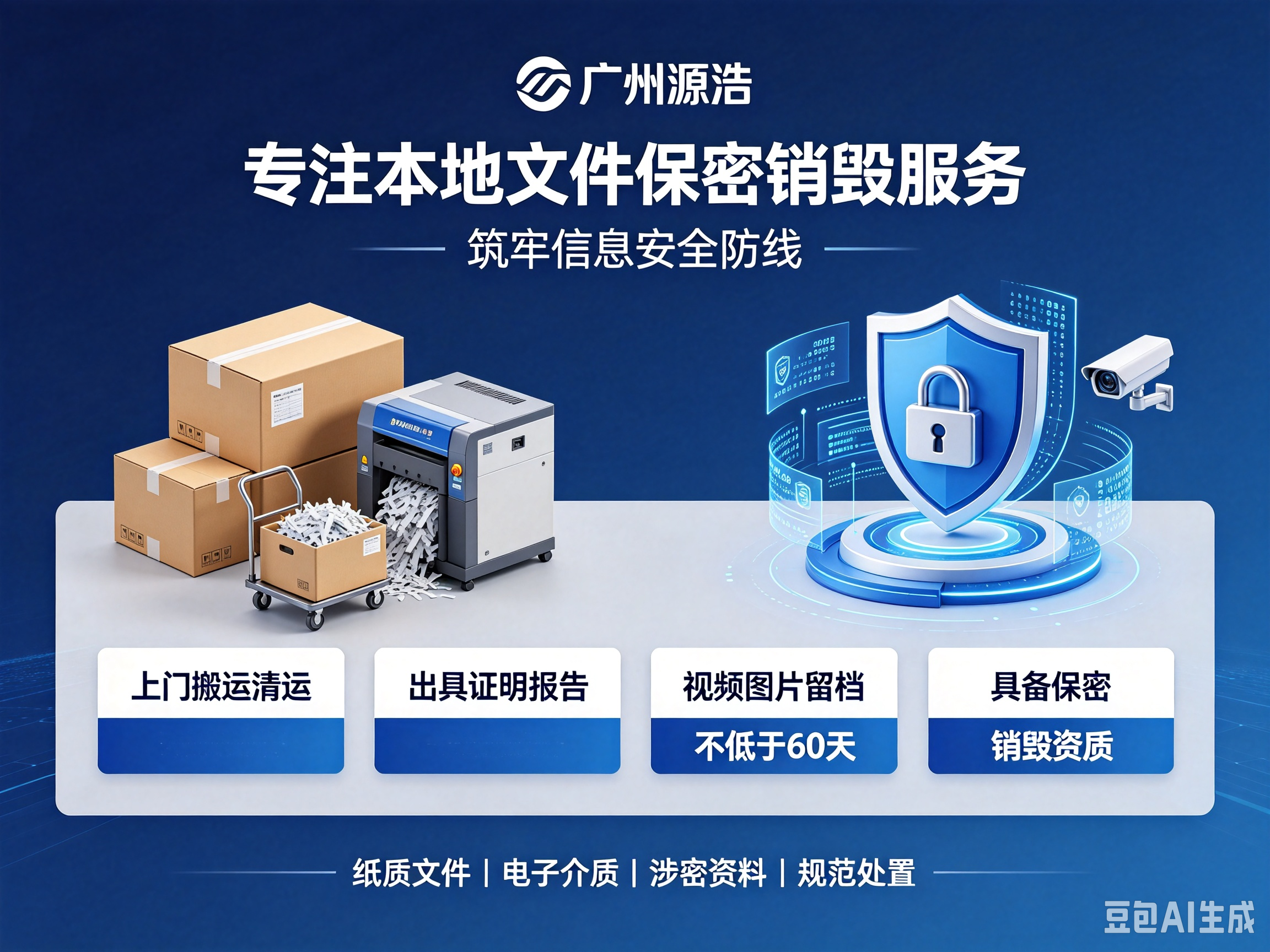 广州本地文件保密销毁服务：注重实效、保密、可控、随叫随到
